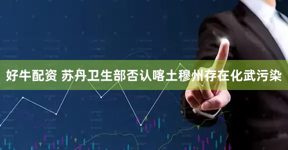 好牛配资 苏丹卫生部否认喀土穆州存在化武污染